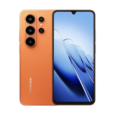 Image de Smartphone Blackview Wave 10 en orange, 32 Go de RAM + 128 Go de ROM, écran de 6,88 pouces à 120 Hz, Android 16, appareil photo de 32 Mpx, batterie de 5 000 mAh