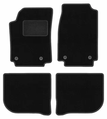Image de Tapis de sol en moquette pour Audi 100 C4 1991-1994 (break/berline) – jeu 4 pièces, noirs, sur mesure – Wielganizator LUX