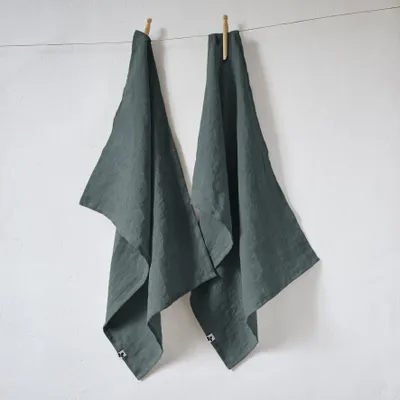 Produktbild von 2 Geschirrtücher 50 x 70 cm SOLINE Schiefer