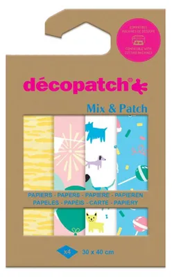 Obrázok produktu pre Décopatch DP037C, Umelecký papier, 4 listy