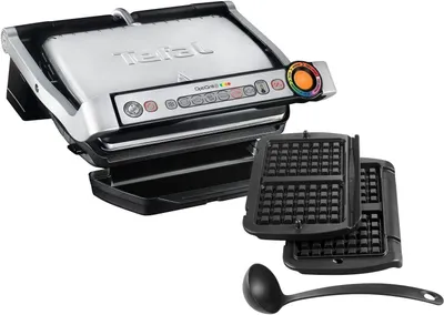 Produktbild von Tefal Kontaktgrill Kunststoff, Schwarz, Metallisch, 2000,00 W, Elektrogrill, 180° neigbare Platten, Temperaturregler, Grill Sandwich