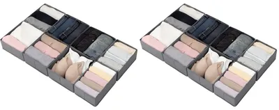 Immagine prodotto di Organizzatore per cassetti PAX, dimensioni 100x58 cm, colore grigio, set da 8 pezzi
