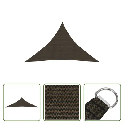 Produktbild von The Living Store Sonnensegel 160 g/m² Braun 3,5x3,5x4,9 m HDPE