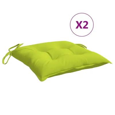 Image de vidaXL Coussin de chaise 2 pcs. Vert vif 40x40x7 cm Tissu Oxford