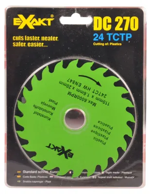 Produktbild von Original Ersatzsägeblatt Sägeblatt Handkreissäge Exakt DC270 Kreissäge Holz Alu, Variante:24 TCTP für Kunststoff