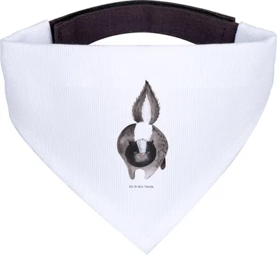 Produktbild von Mr. & Mrs. Panda Halstuch Stinktier Angriff - Weiß - Geschenk, Hundehalstuch, Stinker, Skunk, Hund, Raubtier, Für Hunde, Drohung, wütend, Bandana
