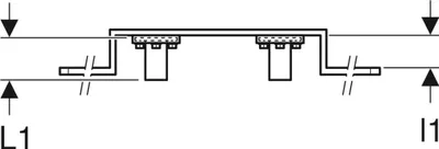 Productafbeelding van Geberit GE FlowFit hoekstukset, voorgemonteerd, geïsoleerd, dubbel afsluitbaar, aansluiting d 16 mm x Rp 1/2, inbouwdiepte 15,3 cm, RG+, 1 stuk.