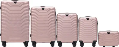 Produktbild von Wings PEAFOWL ROSÉ GOLD 5-teiliges Kofferset - Langlebig & Stilvoll