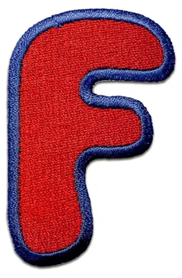 Produktbild von Buchstabe F - 6.3x4.2cm: Alphabet Buchstaben Einzeln Auswählbar - Aufnäher, Bügelbild, Aufbügler, Applikationen, Patches, Flicken, Zum Aufbügeln
