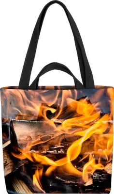 Produktbild von VOID Feuer Grillen Lagerfeuer Tasche 33x33x14cm,15l Einkaufs-Beutel Shopper Einkaufs-Tasche Bag