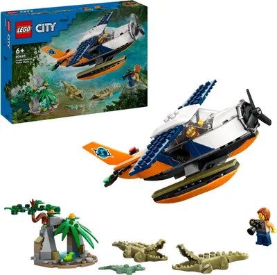 Image de LEGO City Avions aquatiques explorateurs de la jungle, Jouets pour enfants, Jouets jungle avec minifigures, Jouets d'exploration pour filles et garçons à partir de 6 ans 60425