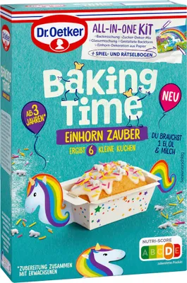 Zdjęcie produktu dla Dr Oetker Baking Time Unicorn magiczna, zaczarowana mieszanka do pieczenia 300g