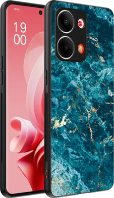 Obrázek produktu pro Smartphonica Pouzdro na telefon vhodné pro Oppo Reno 9 / 9 Pro s mramorovým potiskem - Zadní kryt z TPU s modrým mramorovým vzorem - Blue