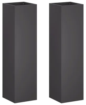 Zdjęcie produktu dla vidaXL Donice ogrodowe, 2 sztuki, czarne, 20 x 20 x 75 cm