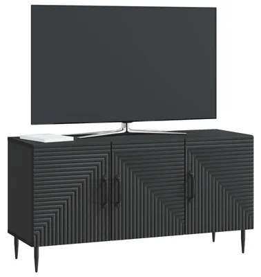 Zdjęcie produktu dla Szafka pod telewizor vidaXL, czarna, 99 x 34,5 x 50 cm, materiał drewnopochodny