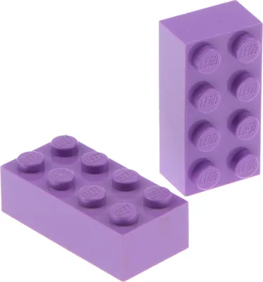 Produktbild von 2x Lego Bau Stein 2x4x1 medium lavendel Basic 4655173 3001