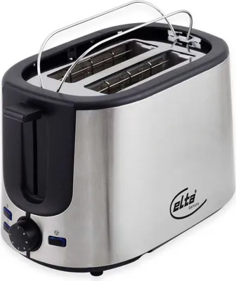 Produktbild von Elta 2001565 Toaster, Edelstahlgehäuse, Auftaufunktion, Brötchenrost
