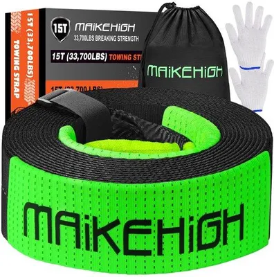Obrázok produktu pre Hadicové lano 15 t, 6 m x 7,6 cm, čierne, pre auto