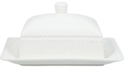 Produktbild von Greengate Alice Butterdose white medium 17 x 14 cm