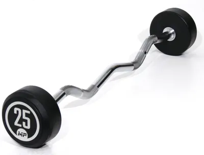 Produktbild von Muscle Power Feste Curl Hantelstange Rubber 25 kg