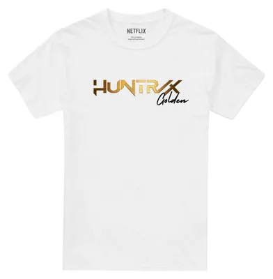 Imagen del producto de Camiseta uni para hombre/mujer, diseño "K-Pop Demon Hunters - Huntrix Golden Tour", modelo TV42592 (talla M), color blanco