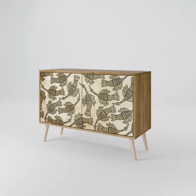 Produktbild von Spacerebels Kommode mit 2 Türen - Sideboard Komodenschrank - Highboard - Kleiderschrank Möbel - Wohnzimmer Schlafzimmer - 57,5×111×42 (HxBxT)