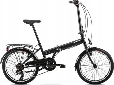 Produktbild von Romet 20 Zoll Wigry Eco Klappfahrrad 6-Gang Kettenschaltung, V-Bremsen, 13" Stahlrahmen Schwarz