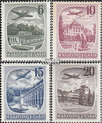 Produktbild von Briefmarken Tschechoslowakei 1951 Mi 678-681 (kompl.Ausg.) postfrisch Bäder