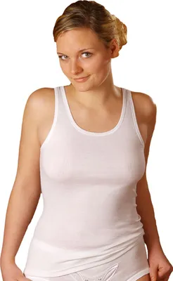 Produktbild von HERMKO 1310 3er Pack Damen Basic Tank Tops - 100% Baumwolle in Feinripp - Langlebig und Formbeständig - Ideales Unterhemd für jeden Look, Größe:48/50 (XL), Farbe:weiß