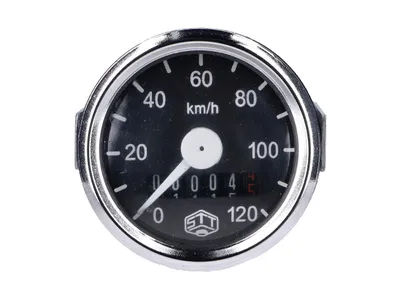 Immagine prodotto di Tachimetro Schmitt 120km/h rotondo 48mm per ciclomotore Simson, MZ GS, Hercules