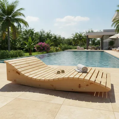 Produktbild von Gartenliege Himmelssofa "Pool-Moni" (Zirbe) 100cm