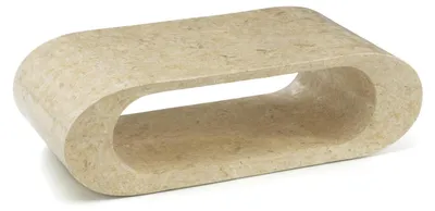 Produktbild von Sandu - Couchtisch (120 x 62 x 35 h) aus beigem Fossilstein