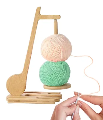 Produktbild von Garnhalter Wolle, drehender Garnhalter zum Häkeln, Stricker- und Häkelzubehör