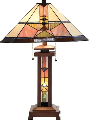 Produktbild von Clayre & Eef Tiffany Tischlampe 42x42x60 cm Beige Grün Glas
