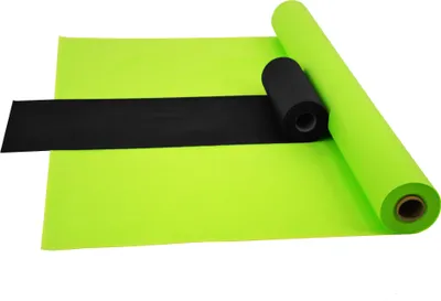 Produktbild von Sensalux Kombi-Set 1 Tischdeckenrolle 1,5m x 25m apfelgrün + Tischläufer 30cm schwarz