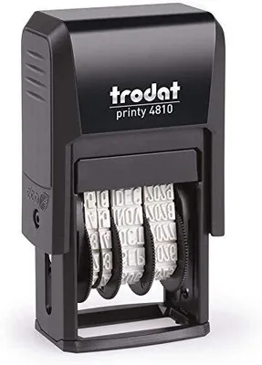 Zdjęcie produktu dla Trodat Fechador 4810, datownik hiszpański, 20 x 3,8 mm, niebieski