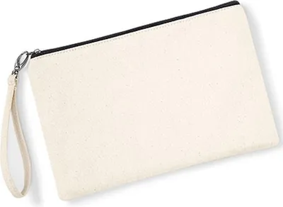 Image de Westford Mill W520 | Canvas Wristlet Pouch 26 x 17 cm - Couleur : Natural/Black - Taille : One Size