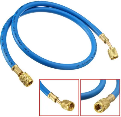 Immagine prodotto di 90cm Tubo singolo blu HVAC 1/4" SAE 500 PSI Carica A/C Refrigerante