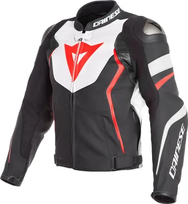 Produktbild von Dainese Avro 4 Black Matt/White/Fluo Red 52 Lederjacke