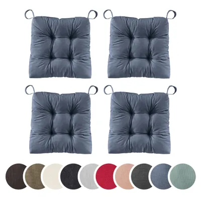 Immagine prodotto di sleepling - Set di 4 cuscini per sedia, cuscini per seduta, per interni ed esterni, 40 x 38 cm, jeans