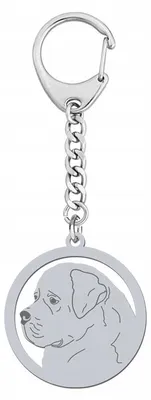 Produktbild von Mejk Jewellery Silber Schlüsselanhänger Hund Nowofundland mit Gravur