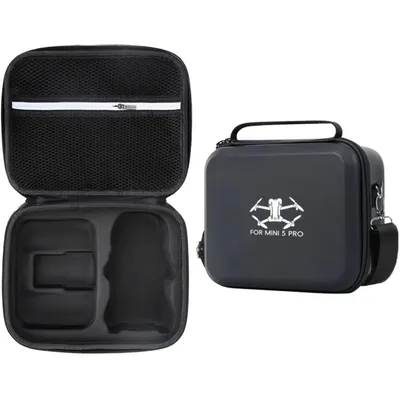 Produktbild von Drohnentasche für DJI Mini 5 Pro – PolyurethanHardcase Tragetasche kompatibel mit RC-N3 Controller Kompakte Schutzhülle Aufbewahrungsbox Schwarz