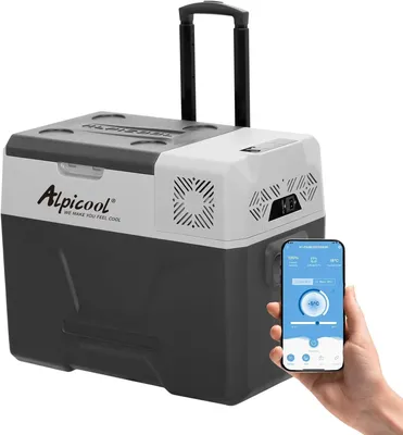 Immagine prodotto di CX40, compressore elettrico per frigorifero/congelatore portatile, 40L. Mini frigorifero da 12/24 V e 230 V, ideale per auto, camion e campeggio, dotato di presa di corrente e porta USB