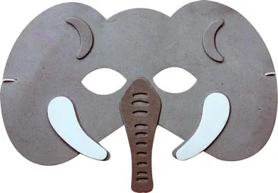 Produktbild von Elefanten-Kindermaske grau - Einheitsgröße