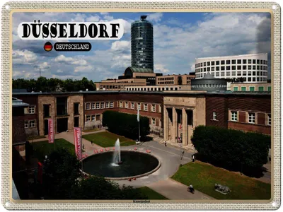 Produktbild von vianmo Blechschild 30x40 cm Düsseldorf Königsallee Altstadt Bildmotiv Reisemotiv Abenteuer Reisen