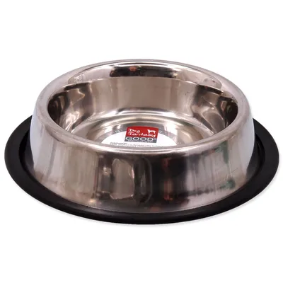 Zdjęcie produktu dla DOG FANTASY miska ze stali nierdzewnej z gumą 21 cm 490 ml