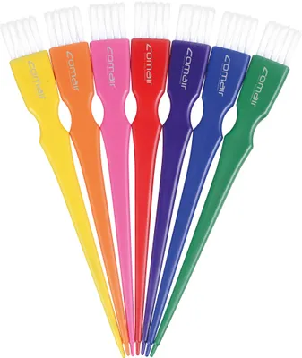 Immagine prodotto di Set di pennelli da colorare Comair Rainbow Mini 7 pezzi colorati con setole bianche in nylon morbido