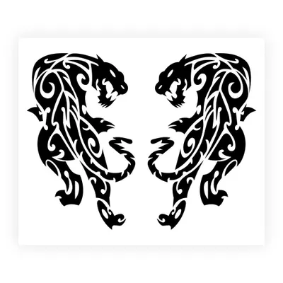 Produktbild von Sticker Aufkleber Tribal Panther Schwarz 10x12cm
