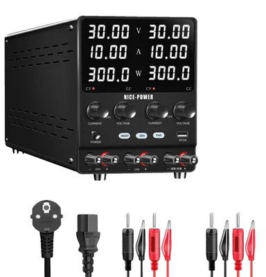 Obrázok produktu pre DC napájací zdroj, dvojkanálový, nastaviteľné výstupné napätie, 30 V, 10 A, dvojkanálový