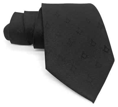 Produktbild von Klassische Schwarze Krawatte mit Geometrischem Muster für Herren